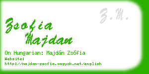 zsofia majdan business card