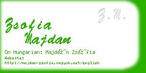 zsofia majdan business card